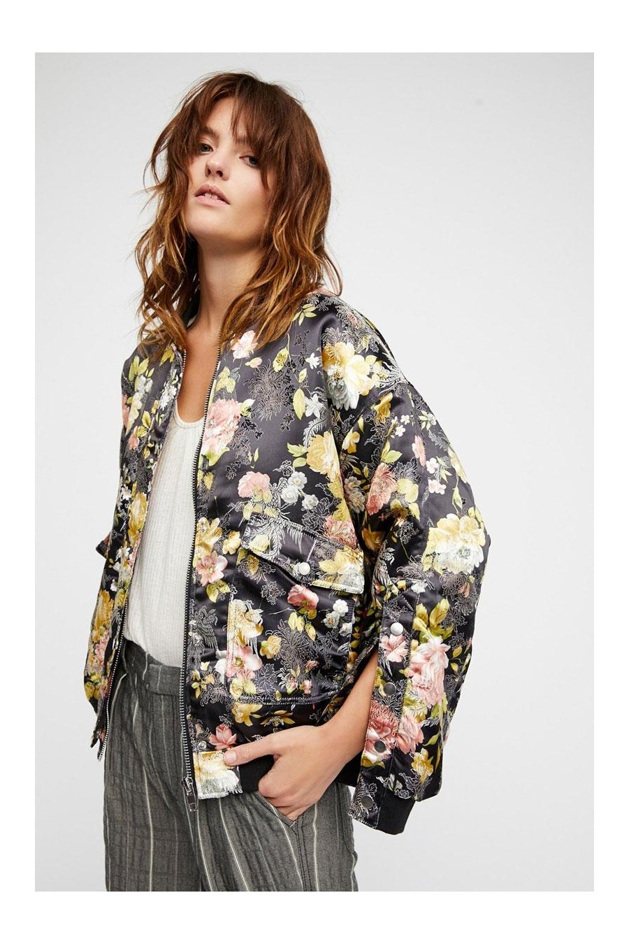 Beau hudson clearance floral bomber