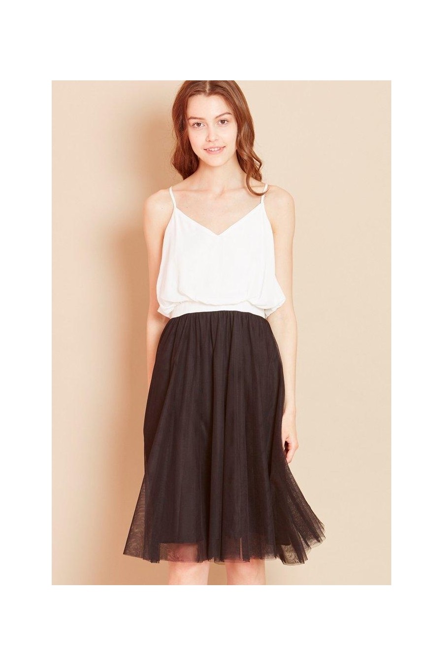 Gazebo Dress - White/Black