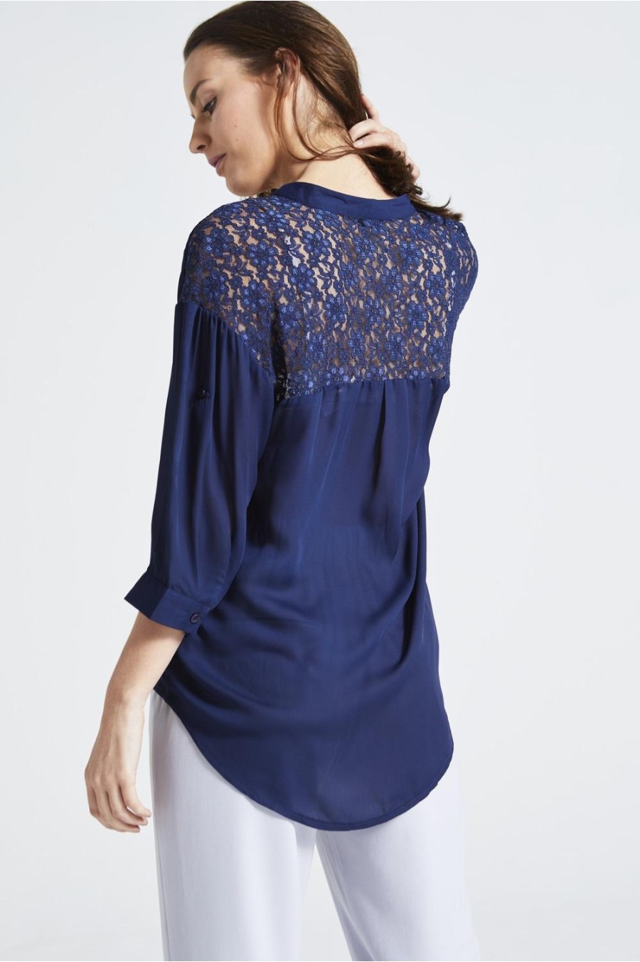 Veronica Blouse - Navy Blue