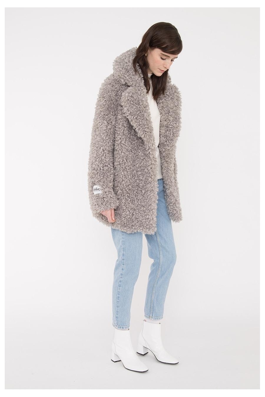 Heather Coat - Luxe Curly Grey