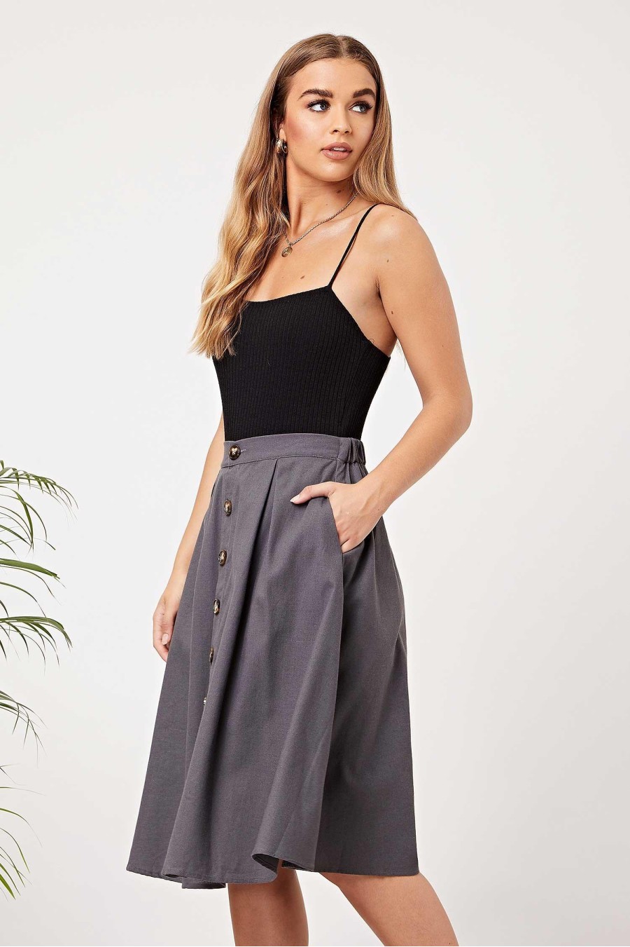 Leah Skirt | Charcoal