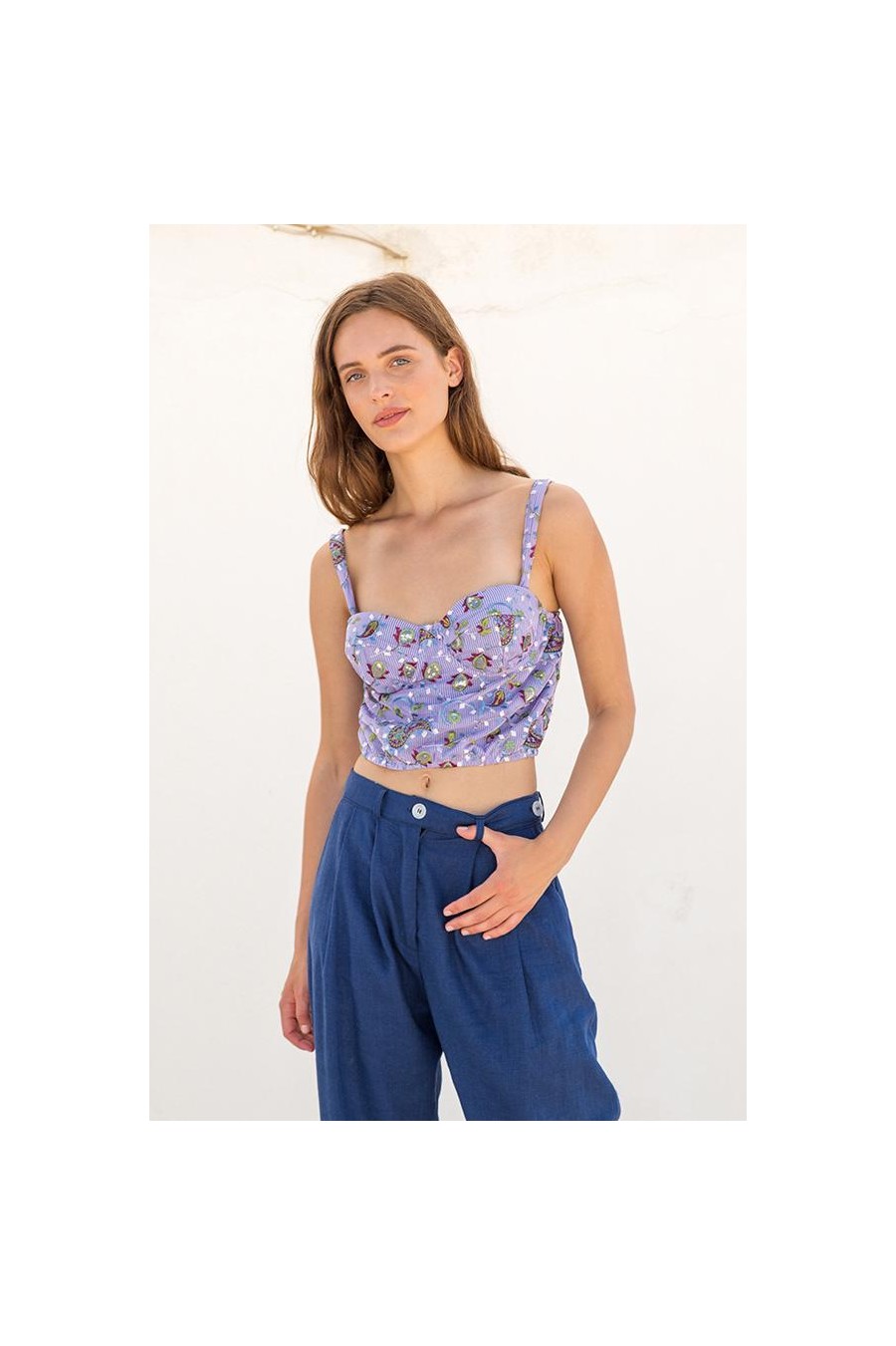 Folegandros Bustier | Purple