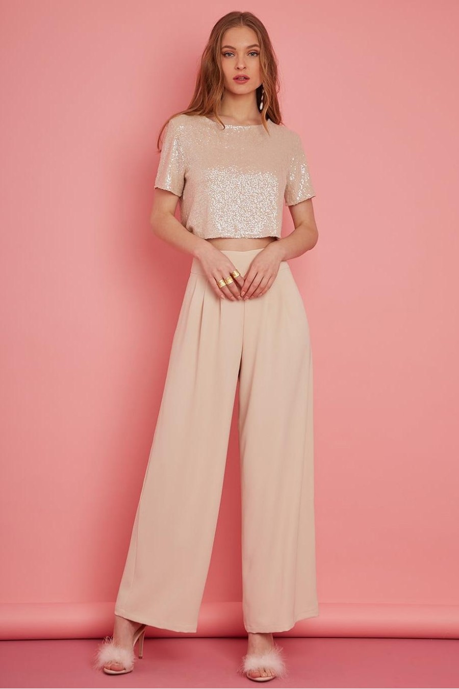 Wide Leg Pants | Powder