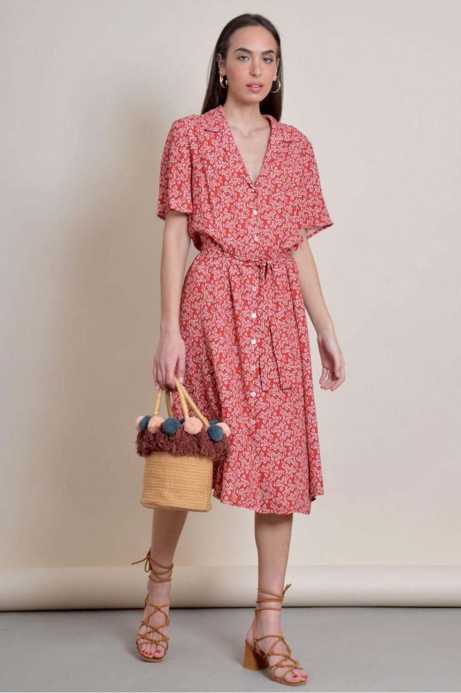 Shirt Dress | Red