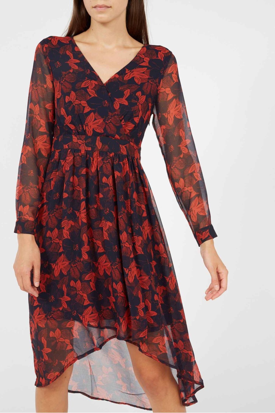 Floral Asymmetric Dress