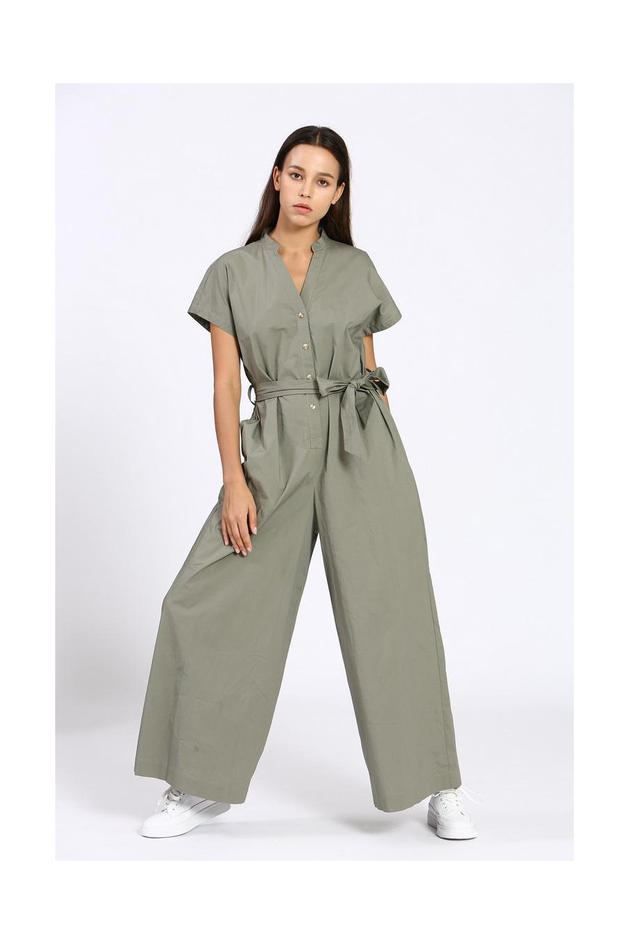 Wide Leg Cotton Jumpsuit |...