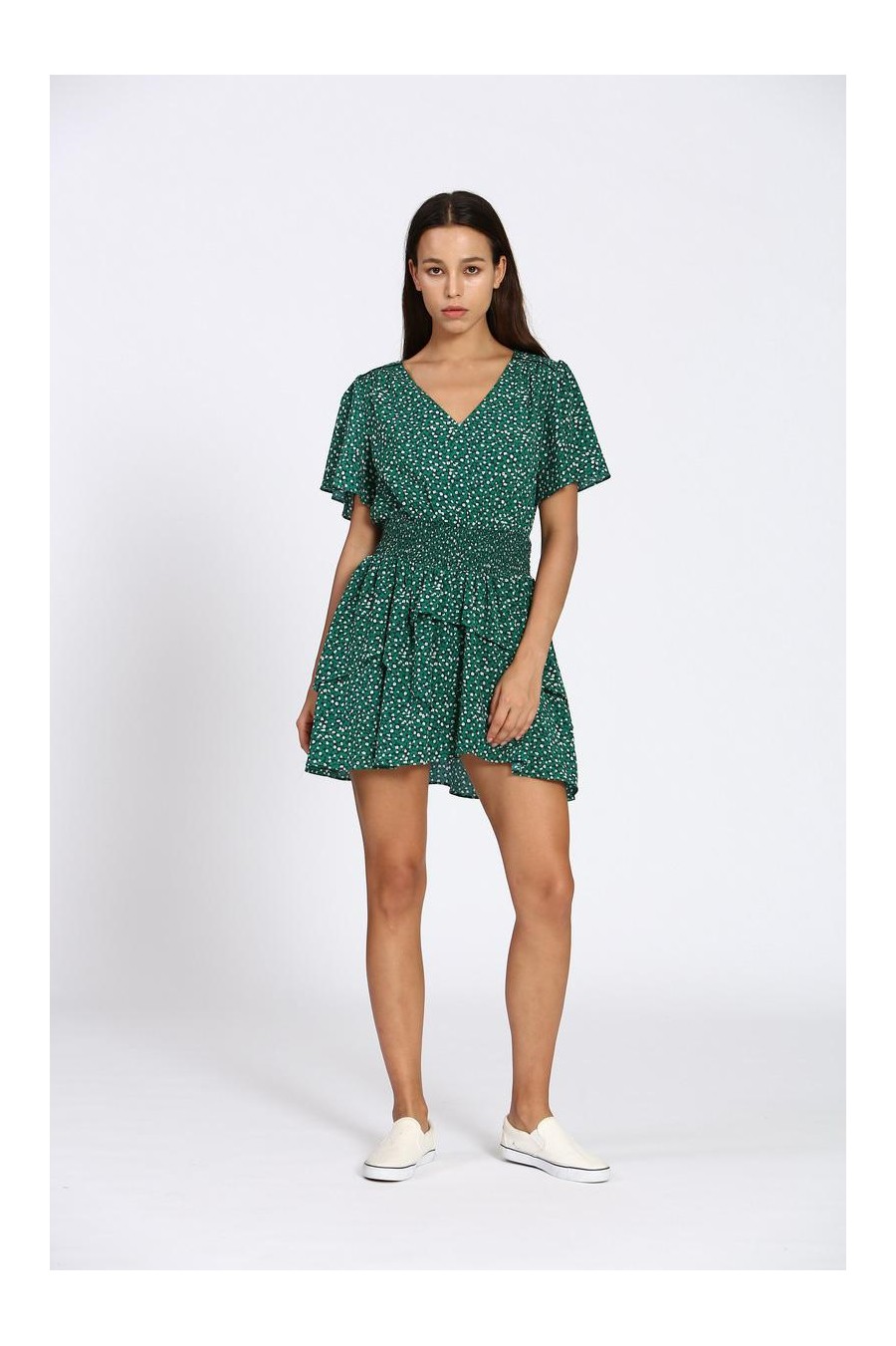 Kelly Green Polka Dot Dress