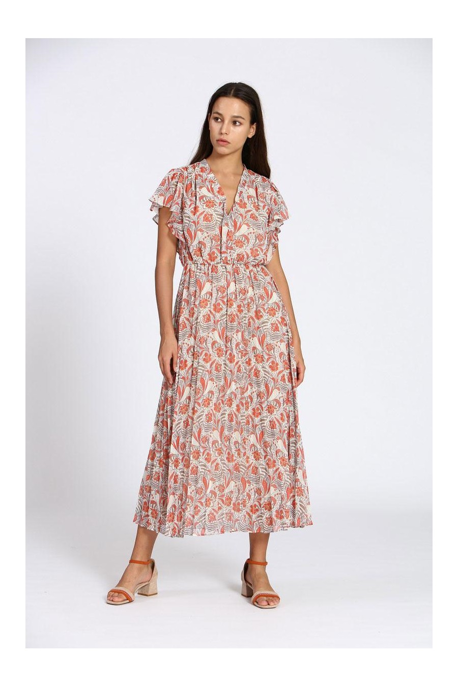 Printed Midi Dress