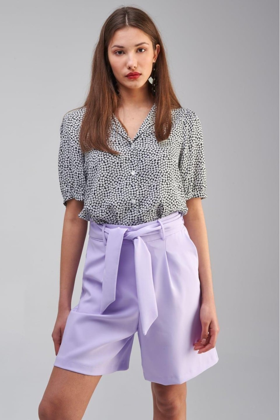 Belted Shorts | Lilac