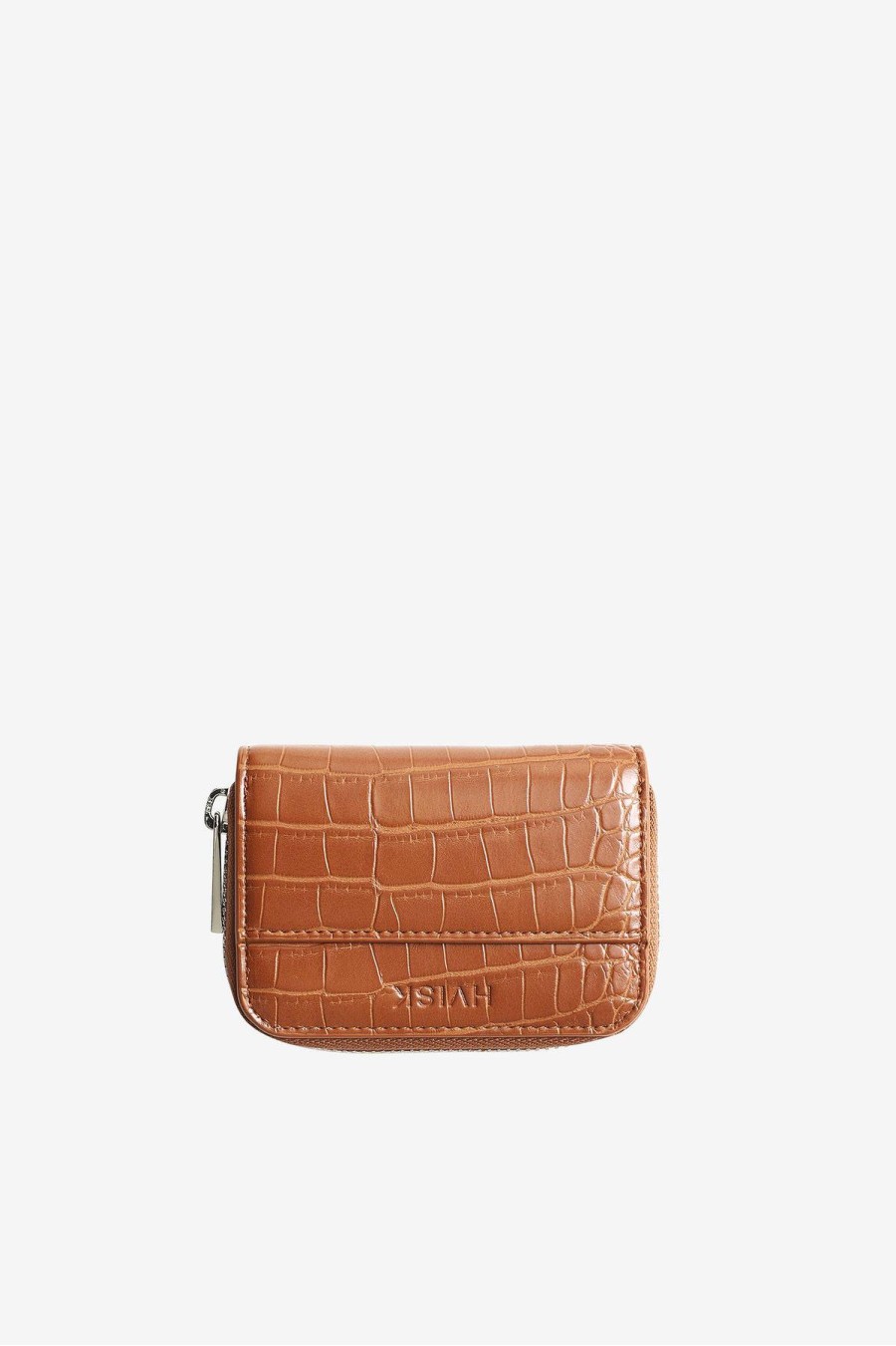 Wallet Zip Matte Croco | Ginger Bread Brown