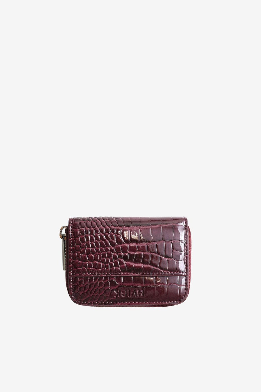 Wallet Zip Croco | Tawny Port