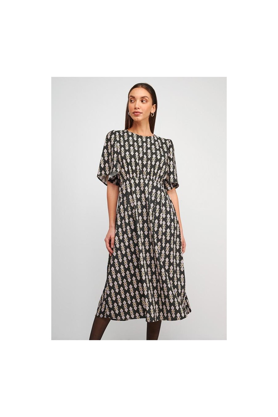 Printed Midi Dress