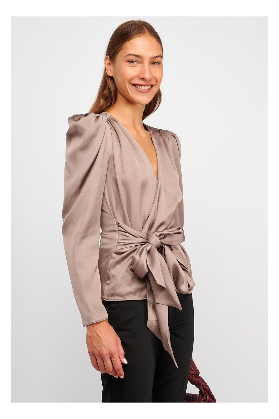 Satin Wrap Top | Magnolia