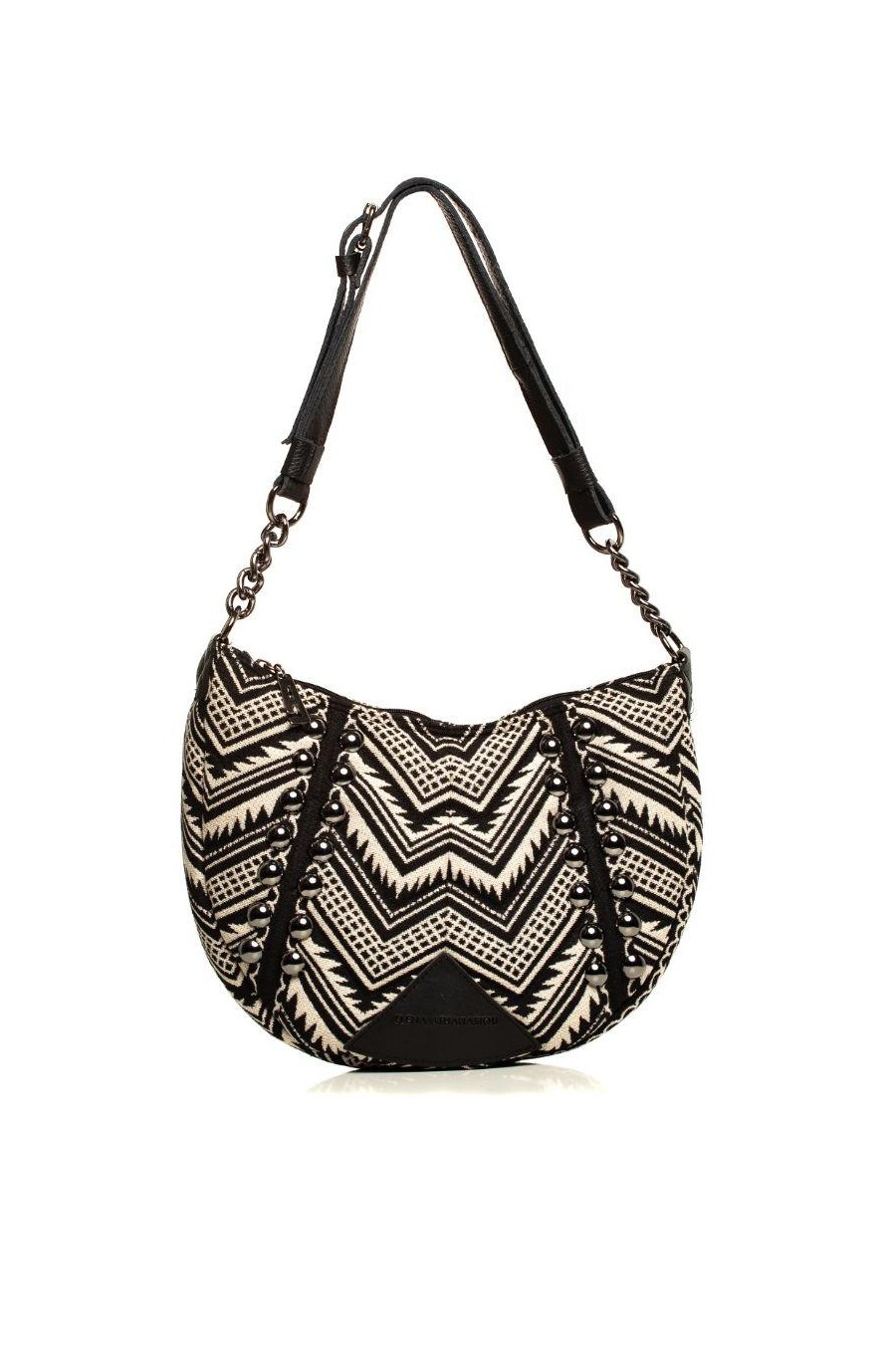 Indie Chain Moon Bag | Beige