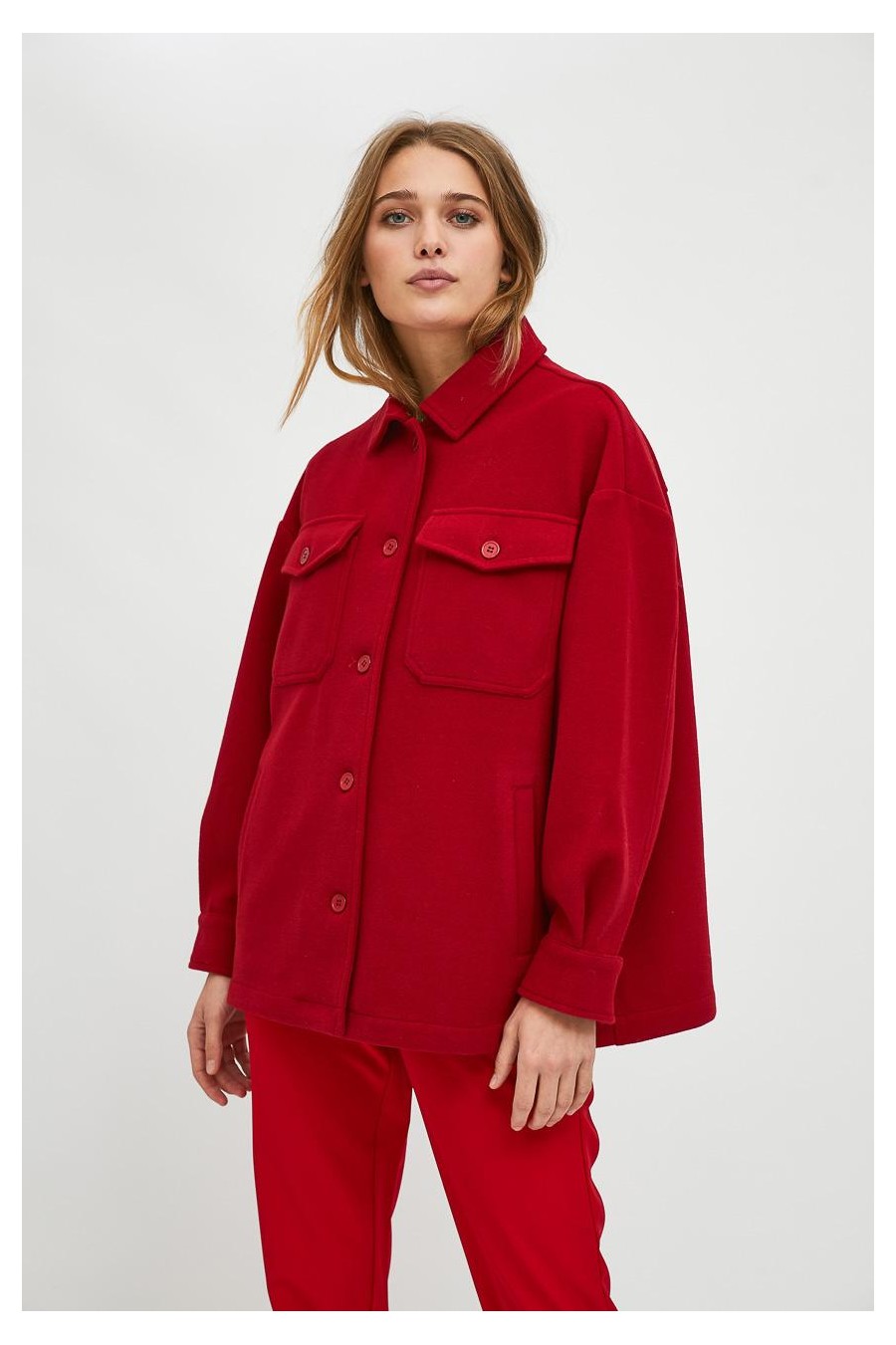 Red Overshirt Jacket