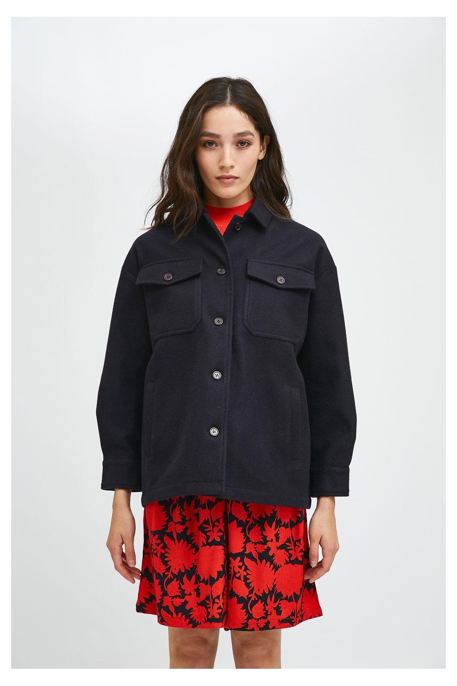 Navy Overshirt Jacket