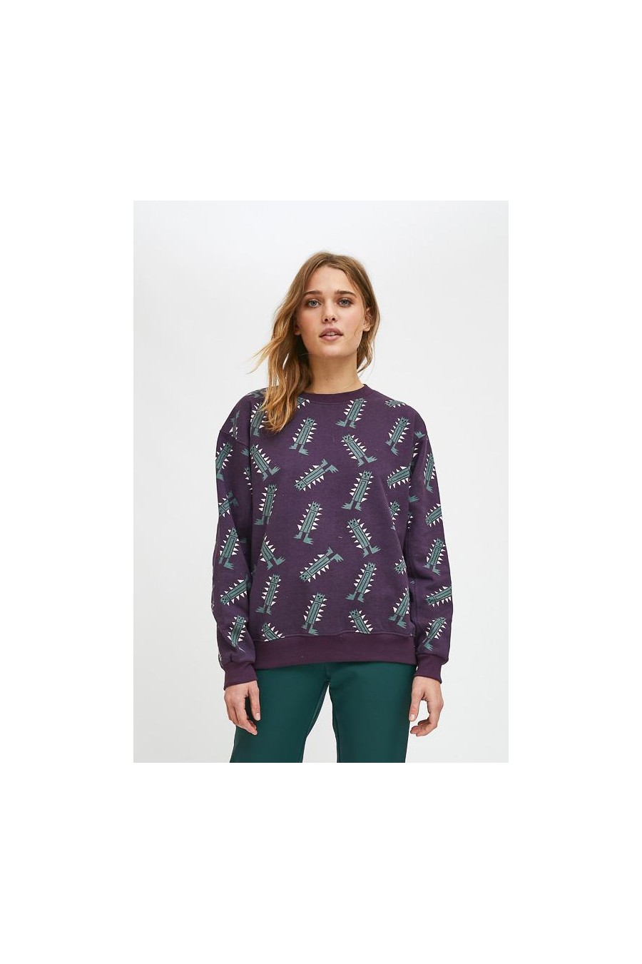 Robot Print Cotton Sweatshirt