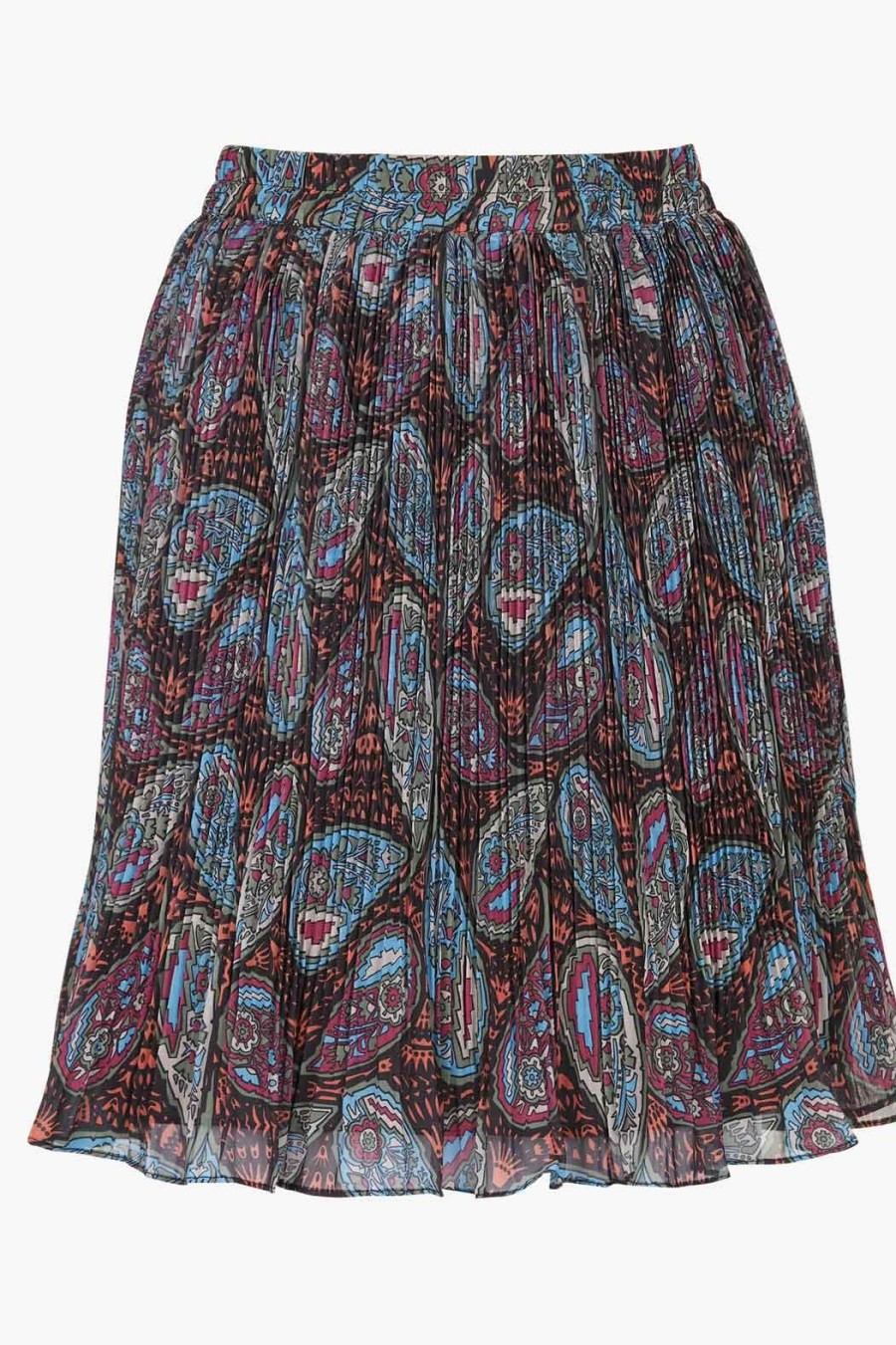 Paisley Plisse Mini Skirt |...