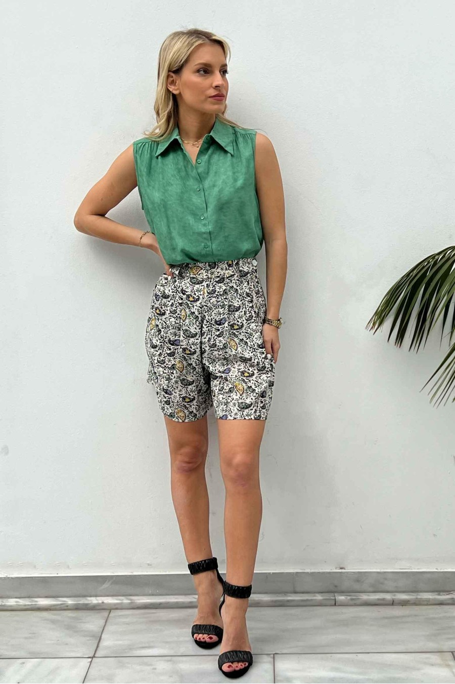 Bamboo Sleeveless Blouse |...