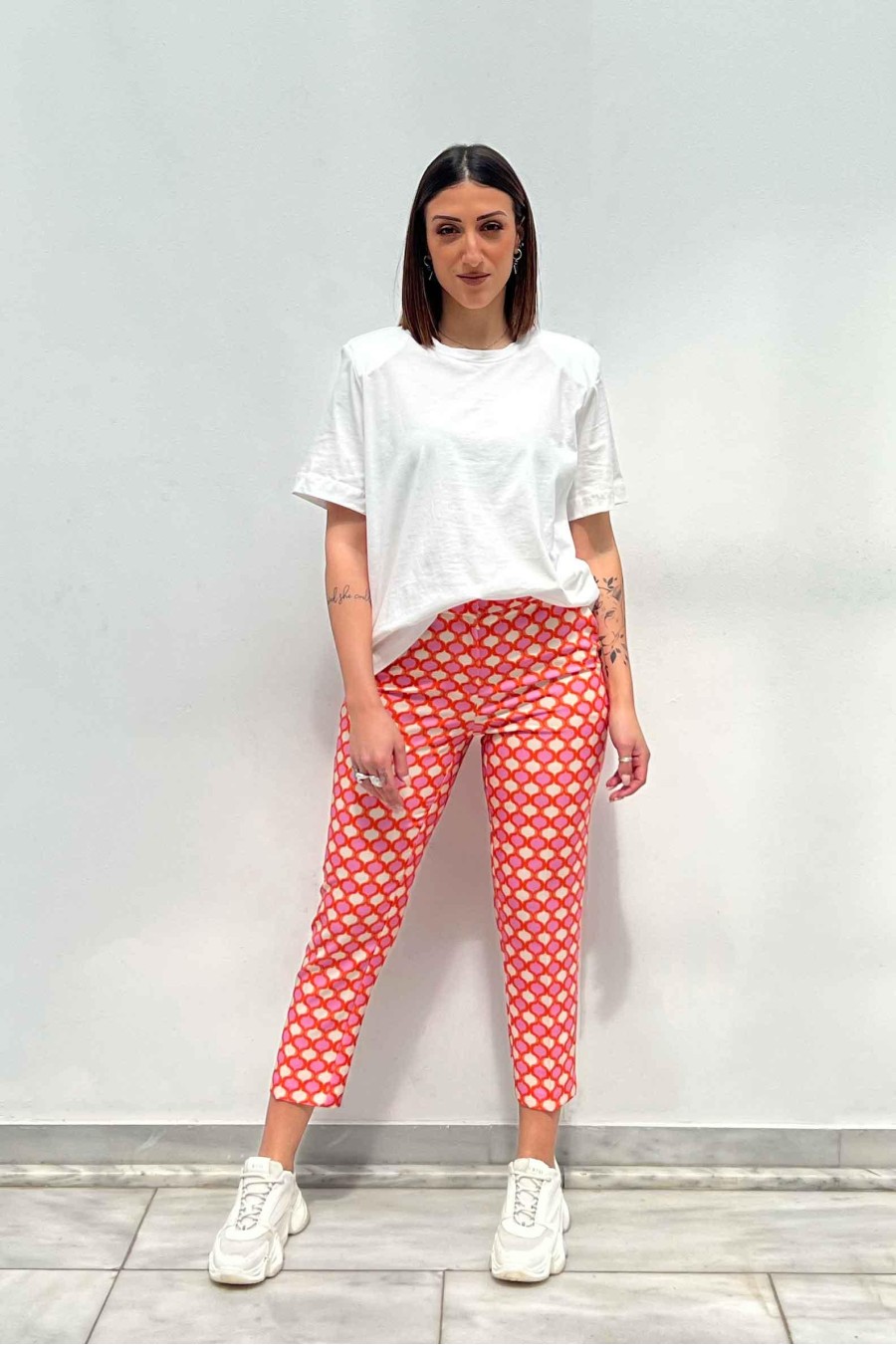 Retro Print Pants