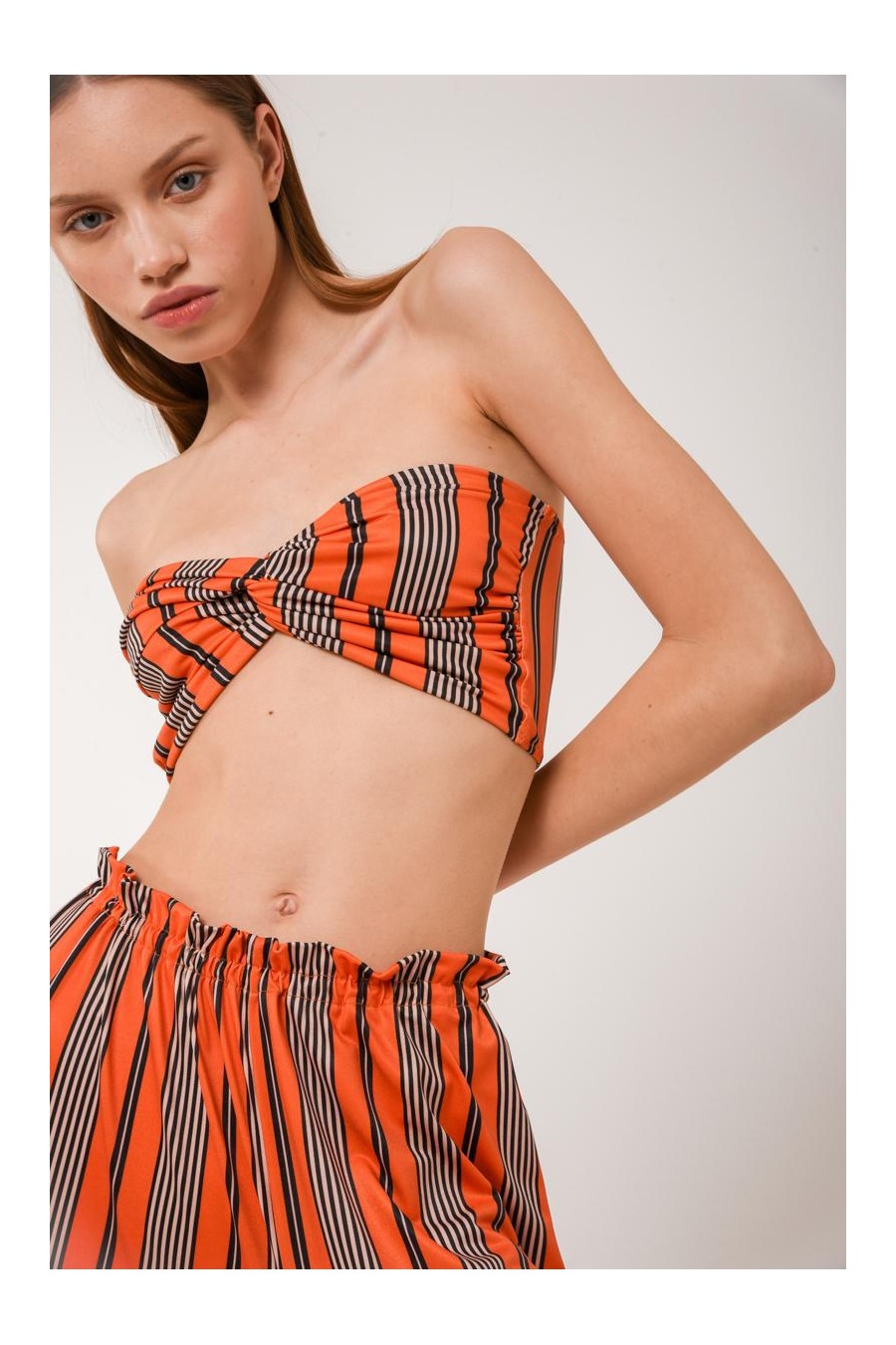 Vada Bandeau | Orange Striped