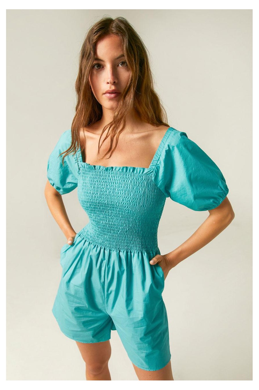 Poplin Playsuit | Green