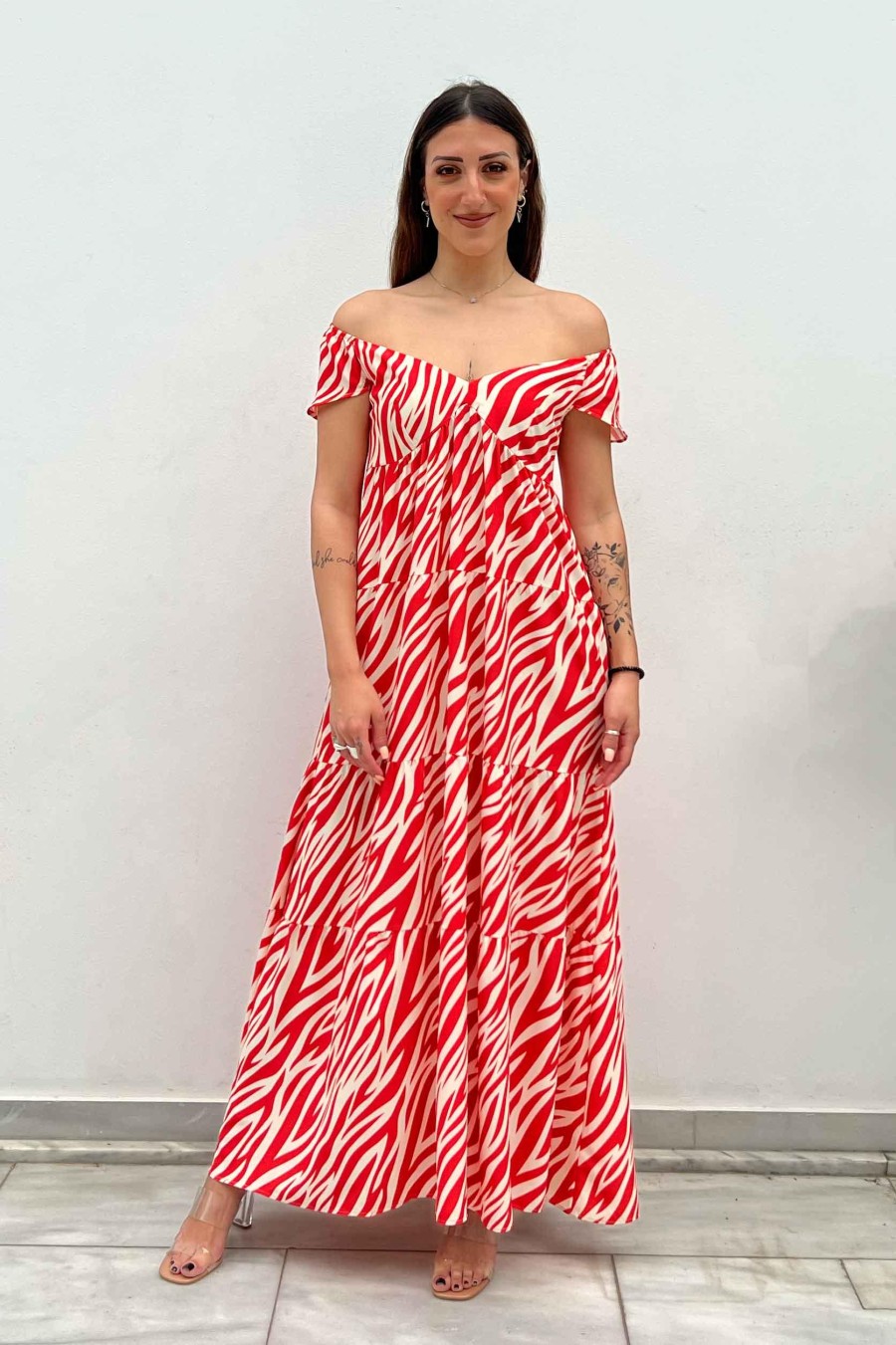 Zebra Dress | Red