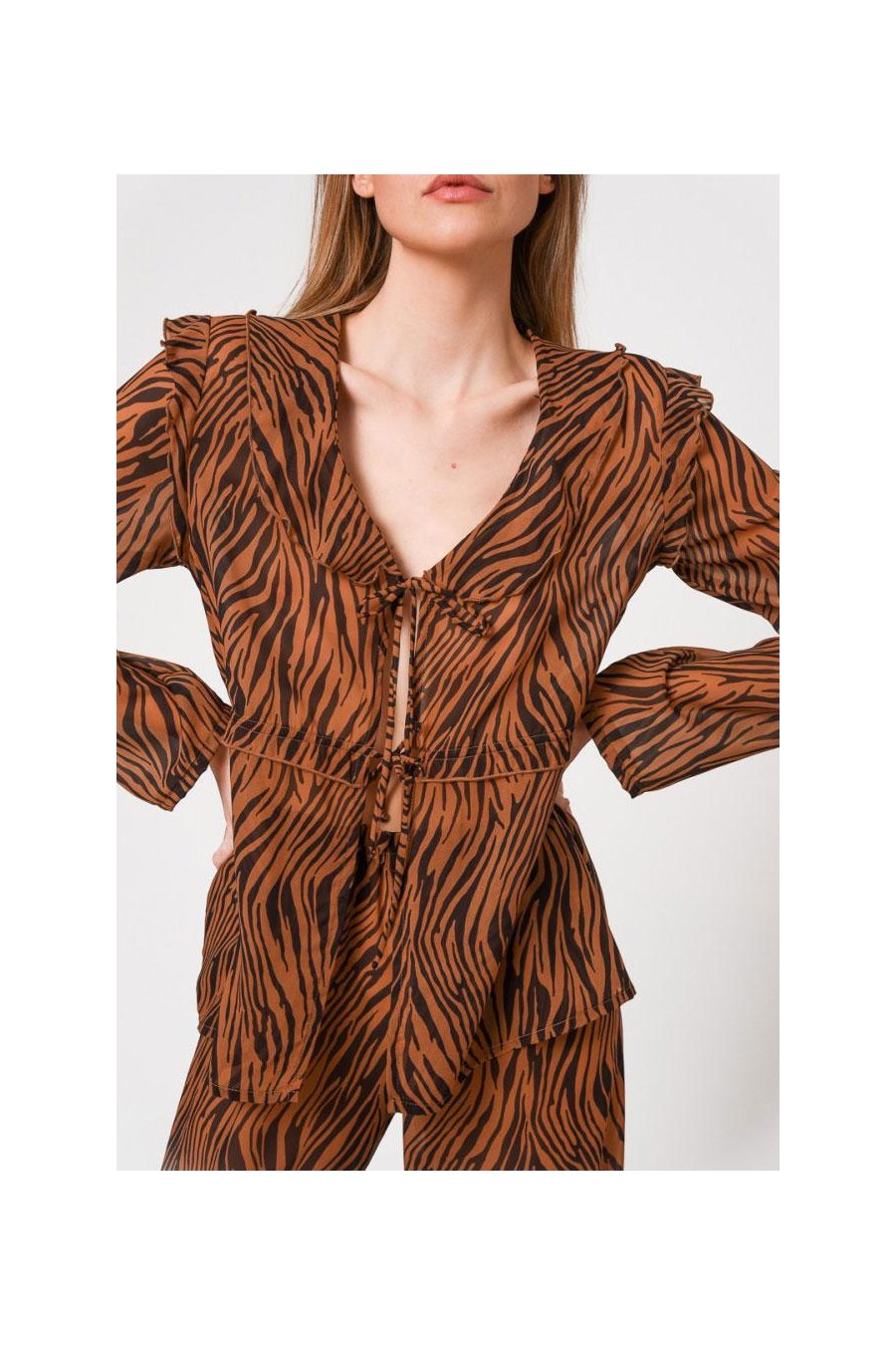 Tequila Sunrise C-Through Top | Zebra