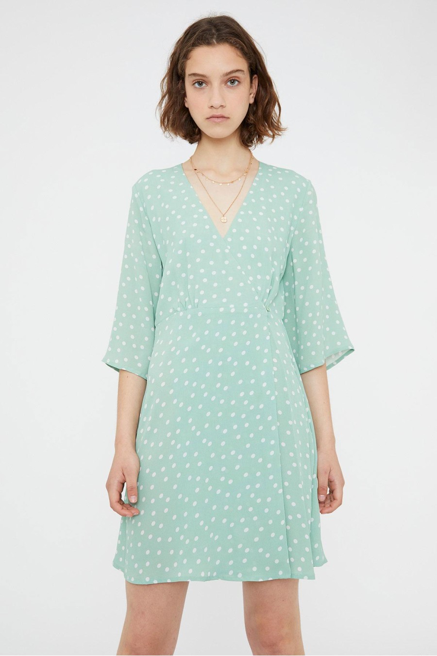 Mint Polka Dot Mini Dress