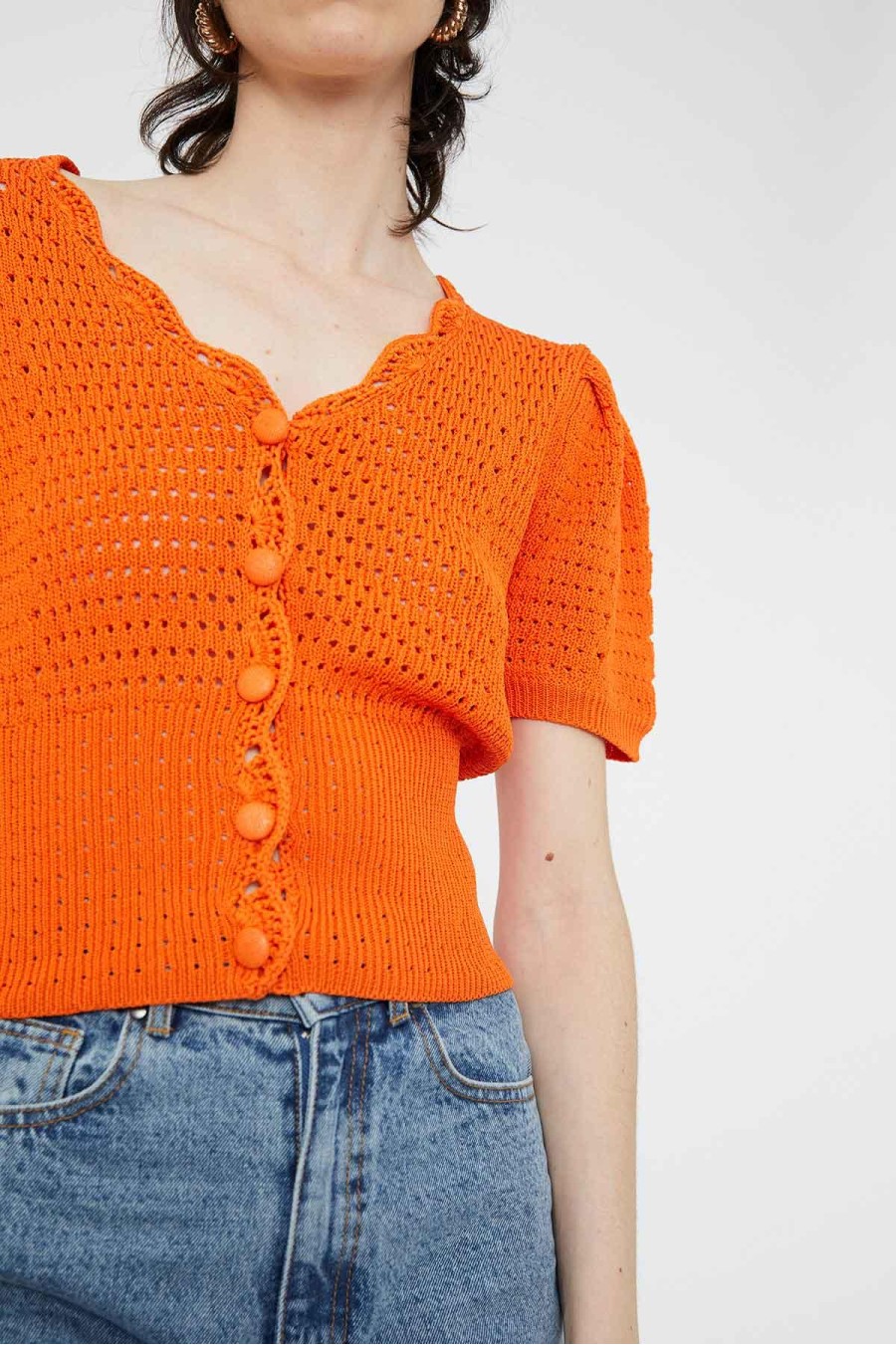 Crochet Cardigan | Orange