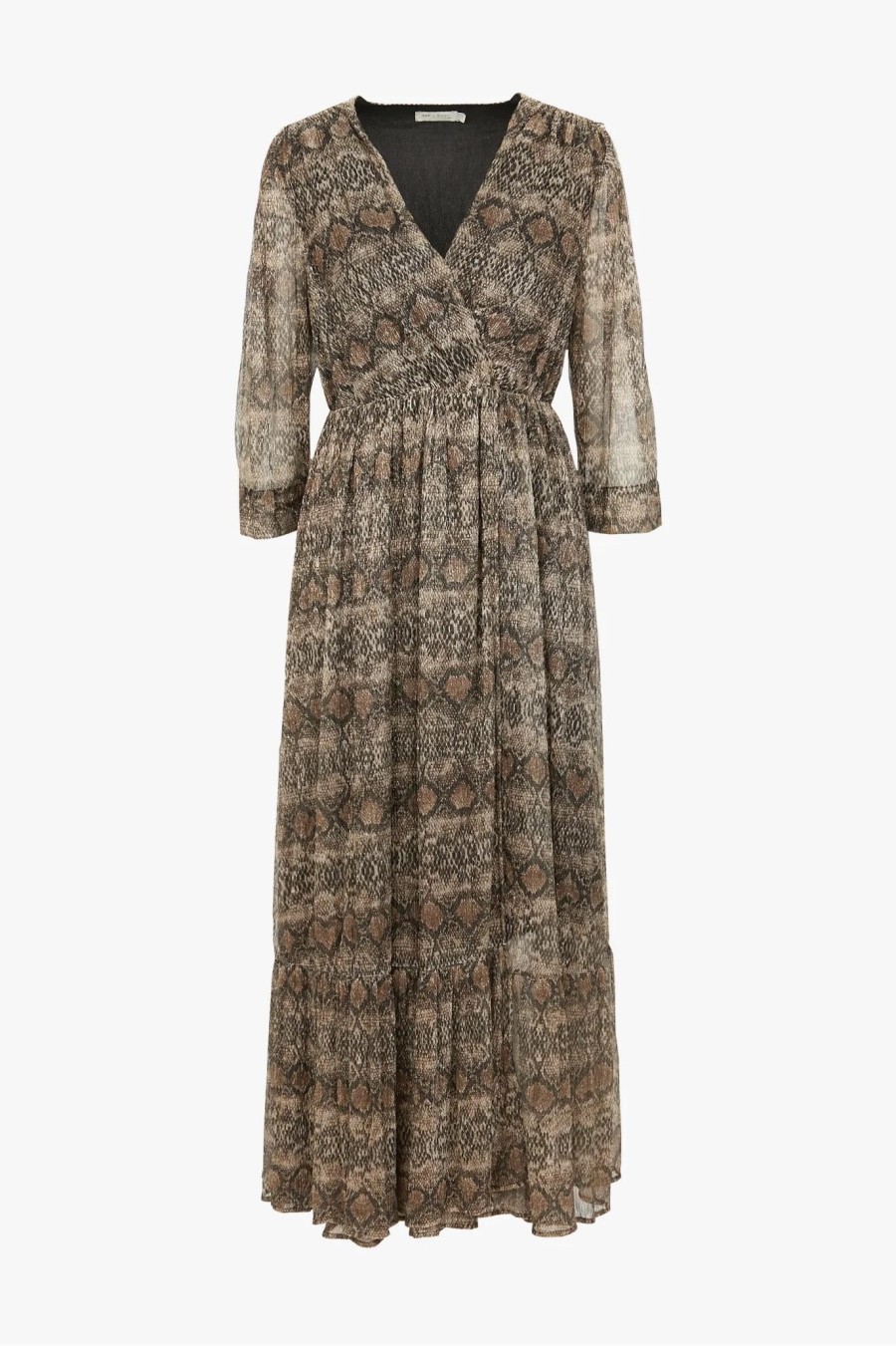 Metallic Snake Print Dress