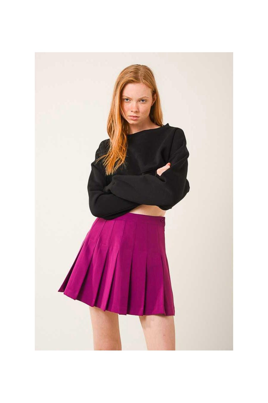 Celine Mini Skirt | Magenta