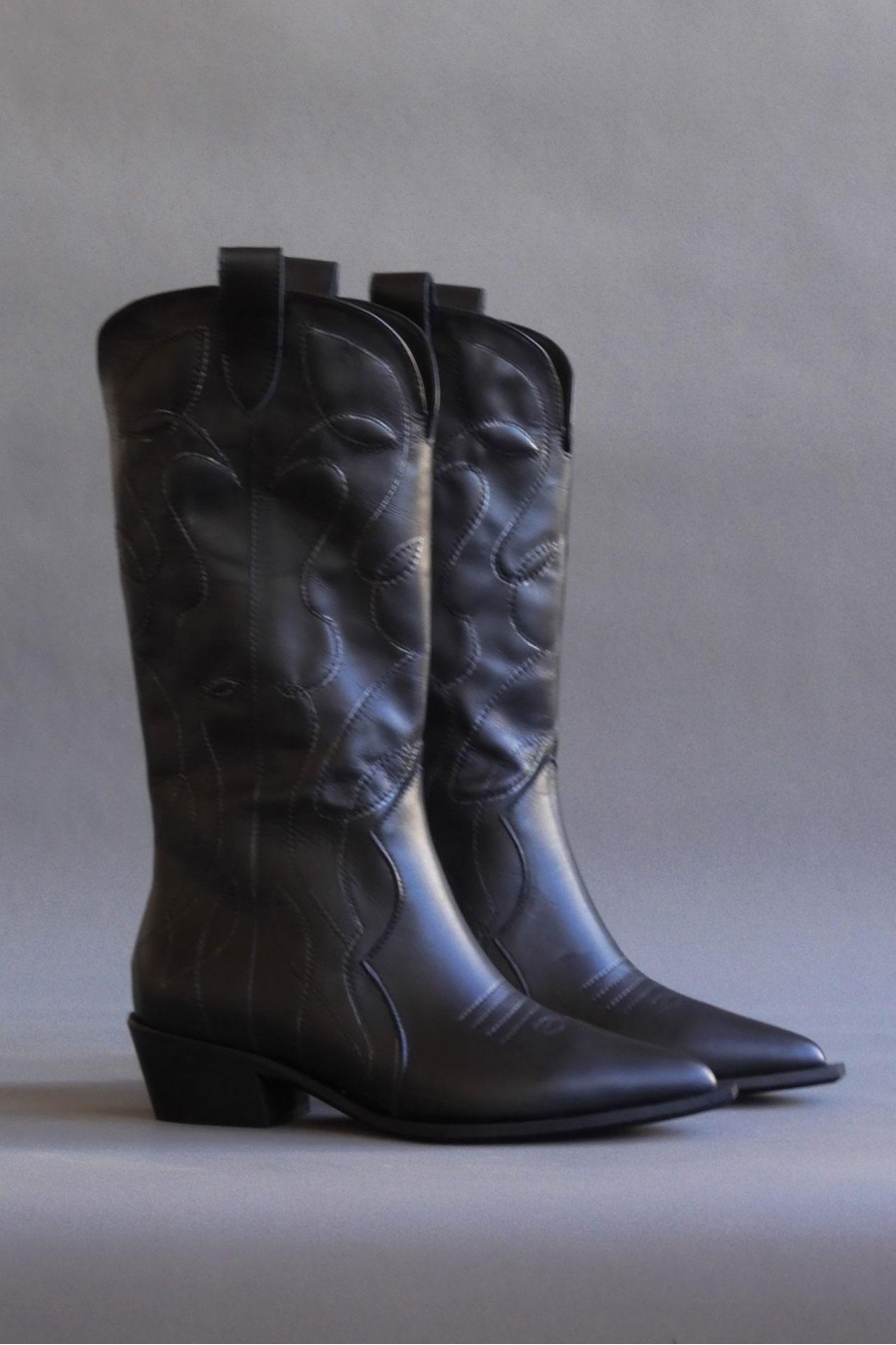 Texas Embroidered Boots | Black