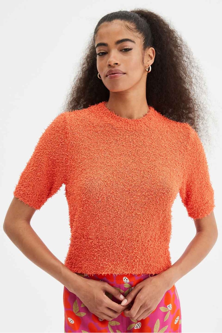 Orange Short Sleeve Soft...