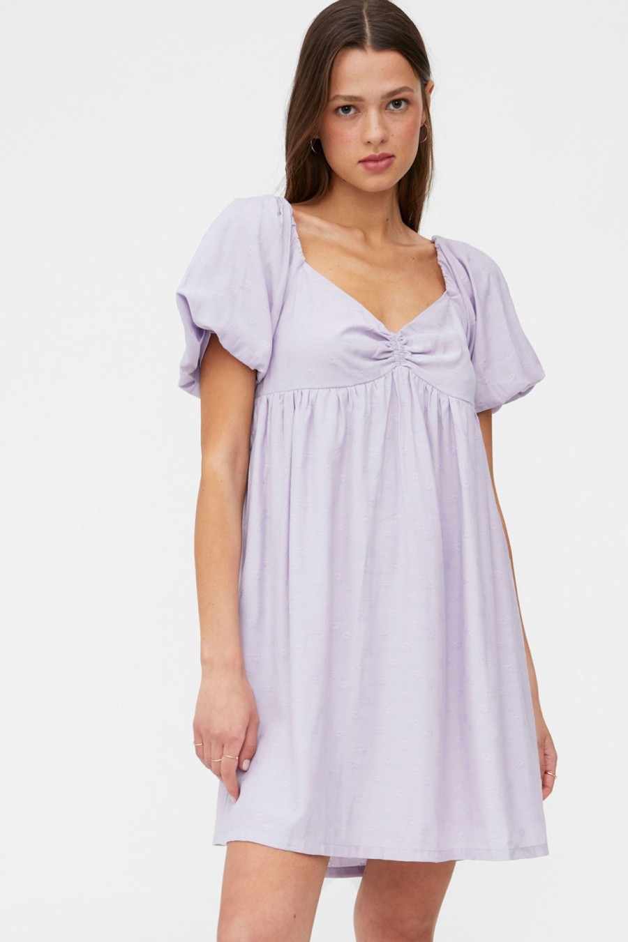 Lilac Jacquard Romantic Dress