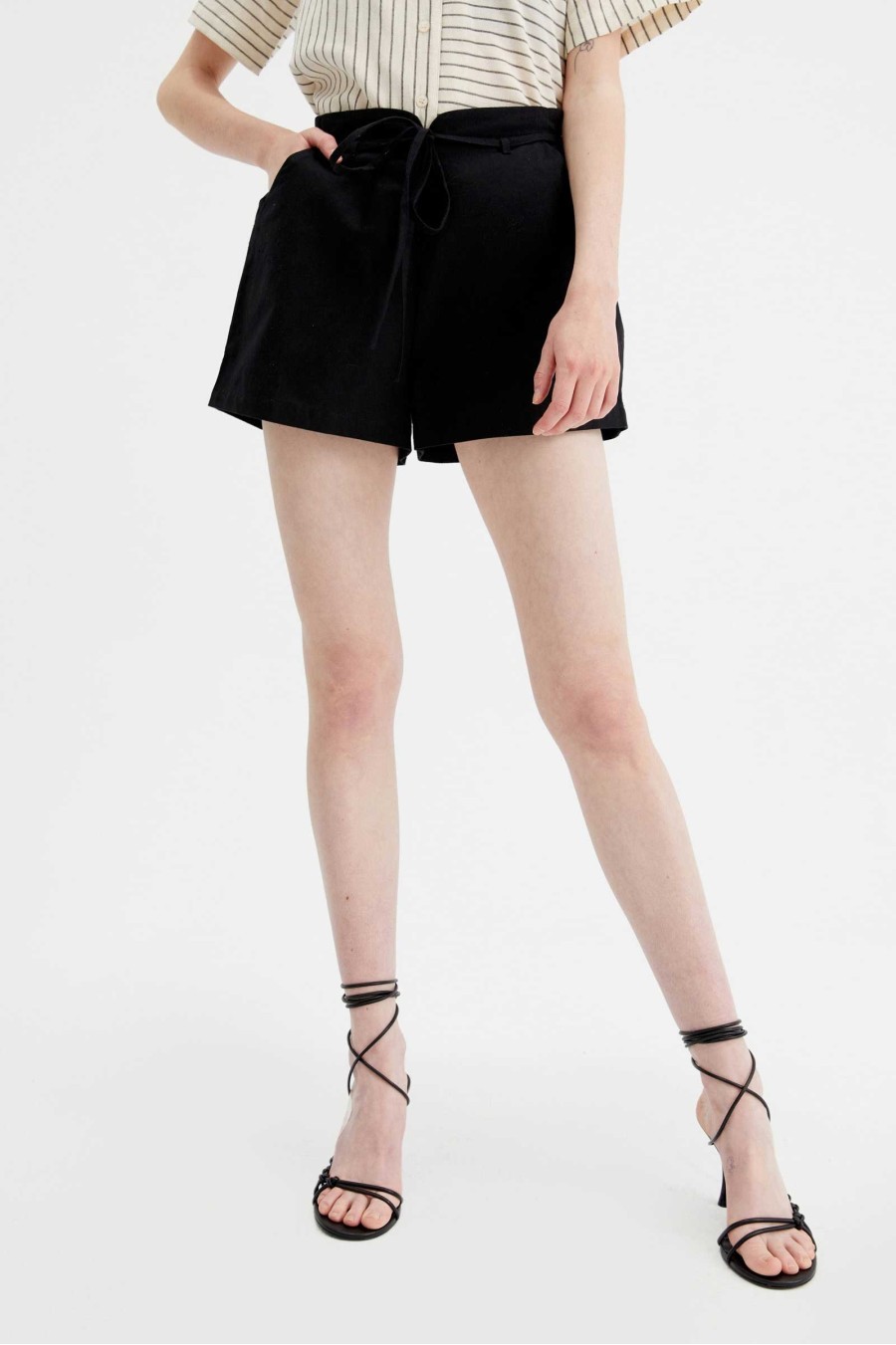 Black High Waisted Shorts