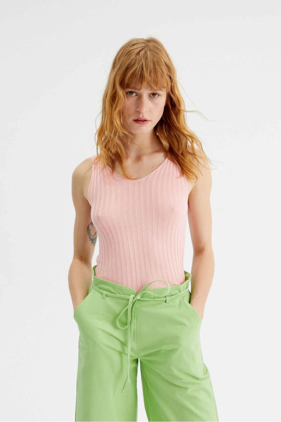 Pink Soft Summer Knit Top