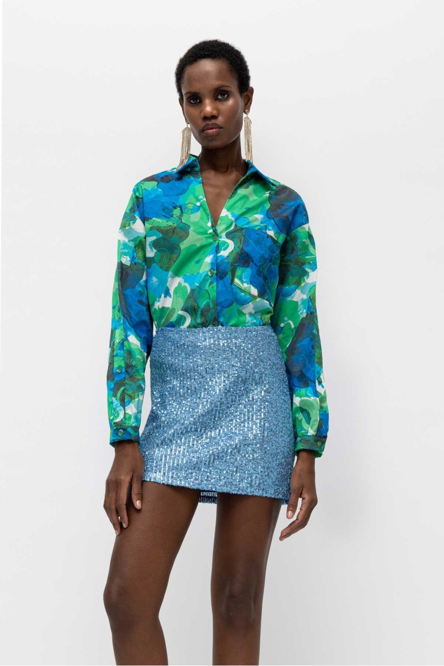 Khaia Blue Skirt