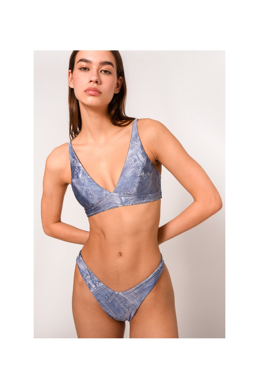 Venus Printed Bikini | Denim Print