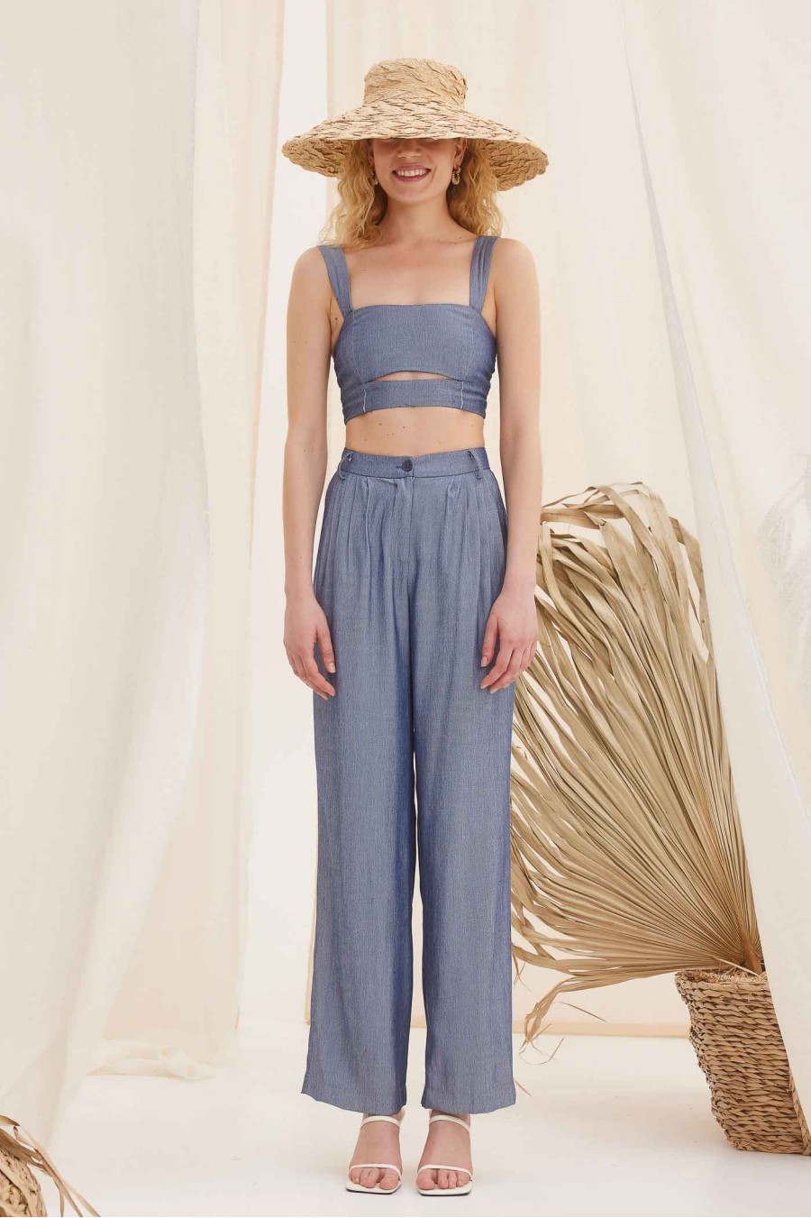 Tyche Crop Top | Blue