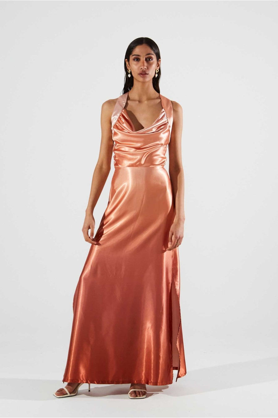 Jolene Satin Draped Dress