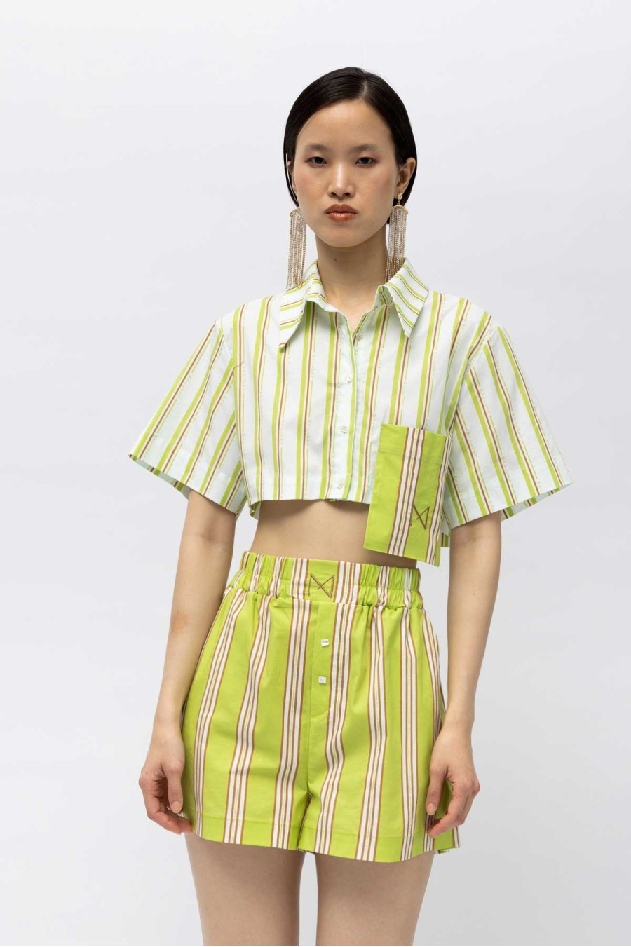 Tartaruga Green Stripes Shirt