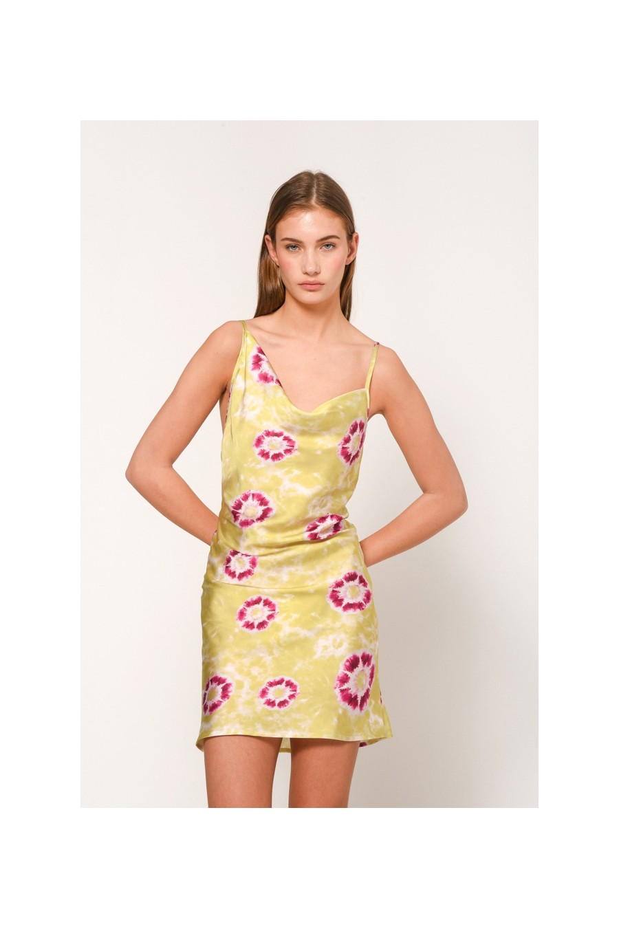 Lina Dress | Lime Tie Dye