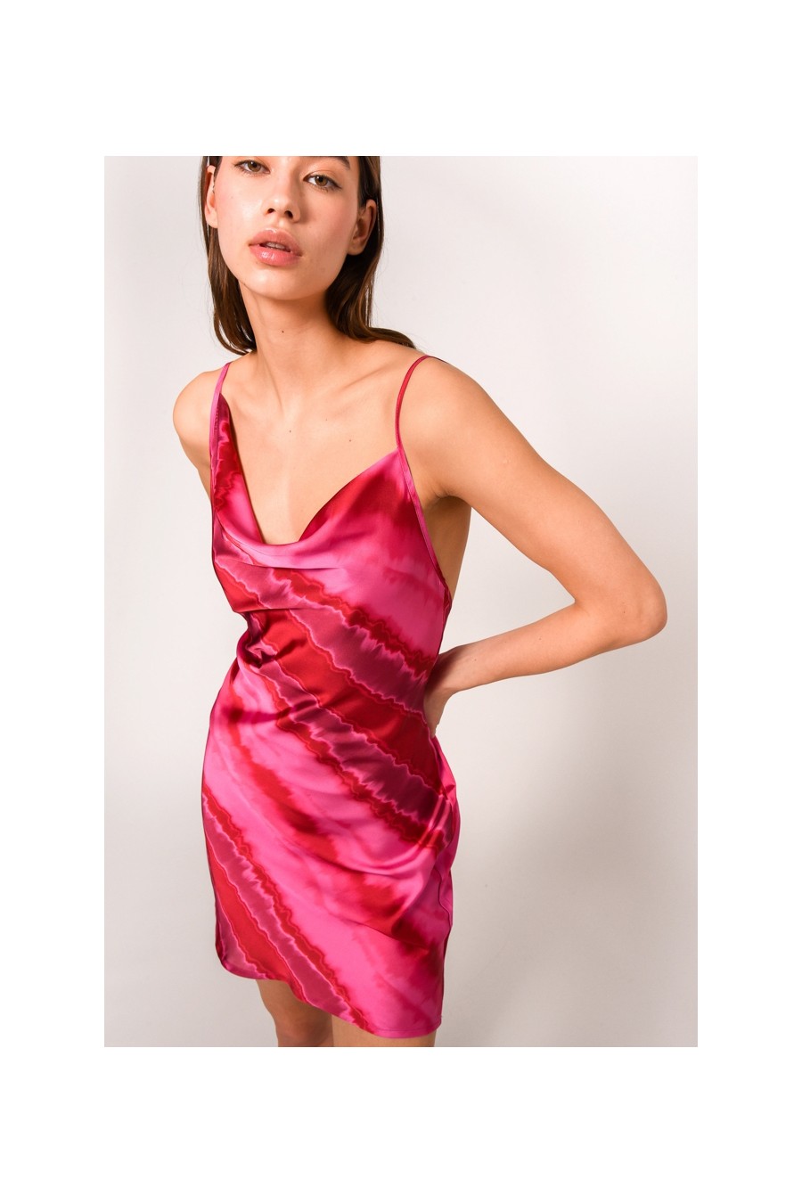 Lina Dress | Fuchsia Tie Dye