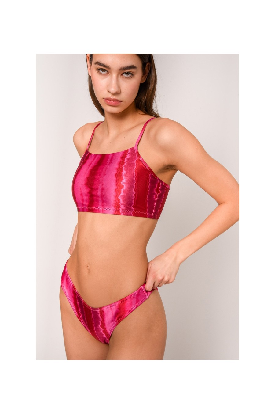 Nicole Printed Bikini | Fuchsia Tie Dye