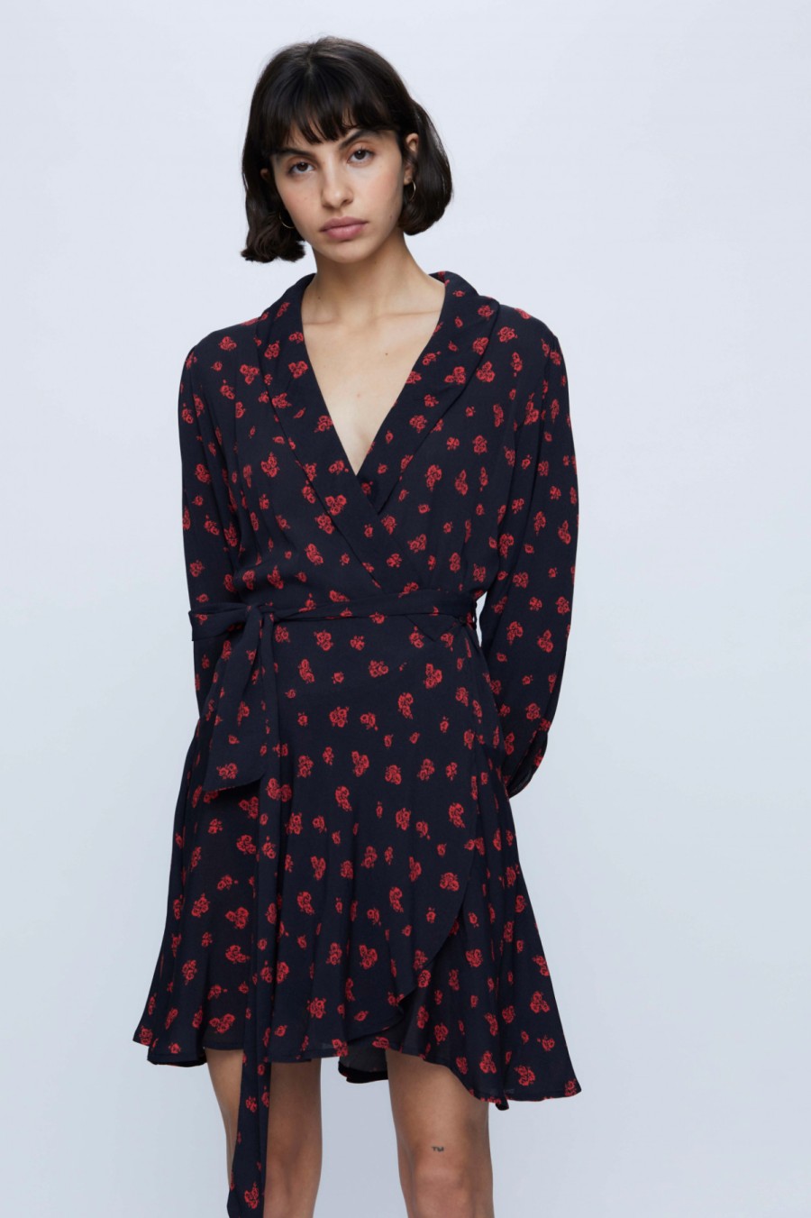 Roses Mini Wrap Dress