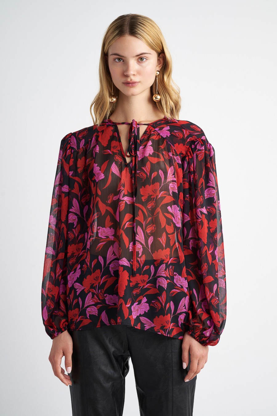 Floral Blouse | Black