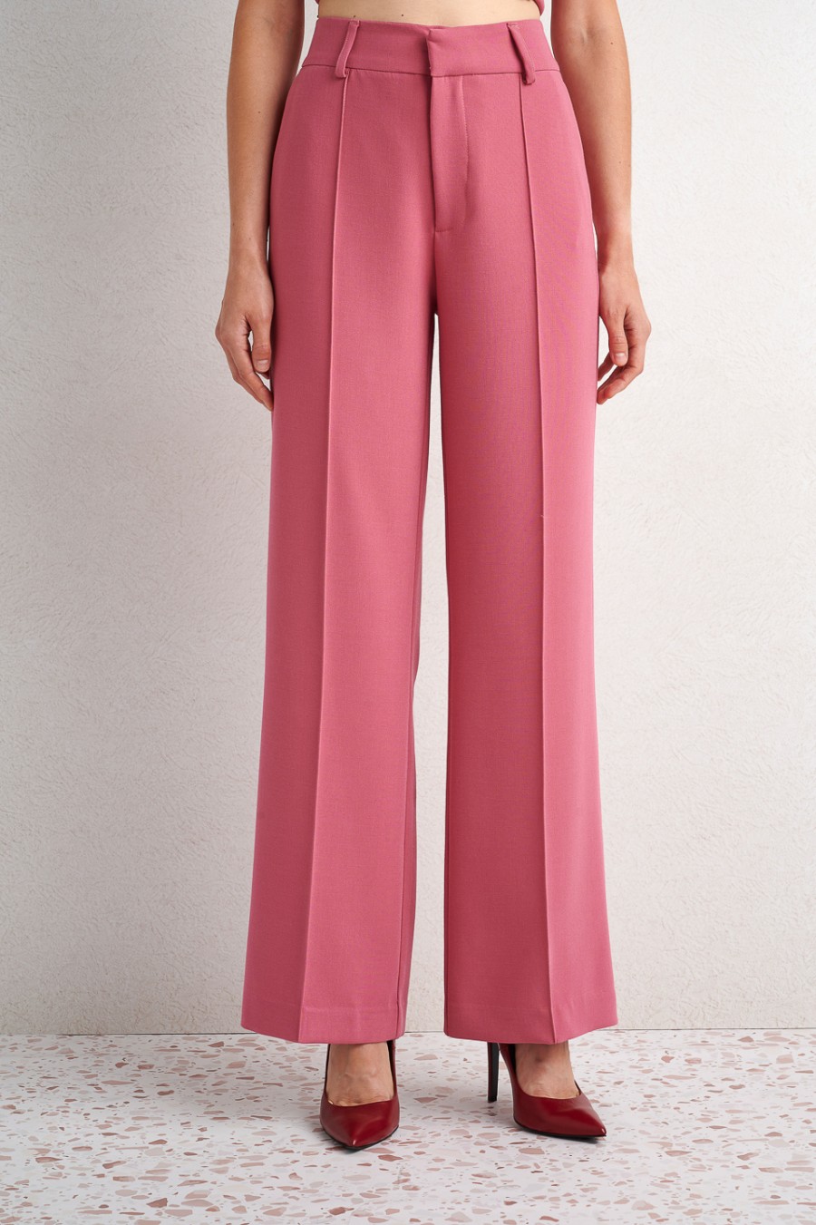 Pink High Waisted Trousers