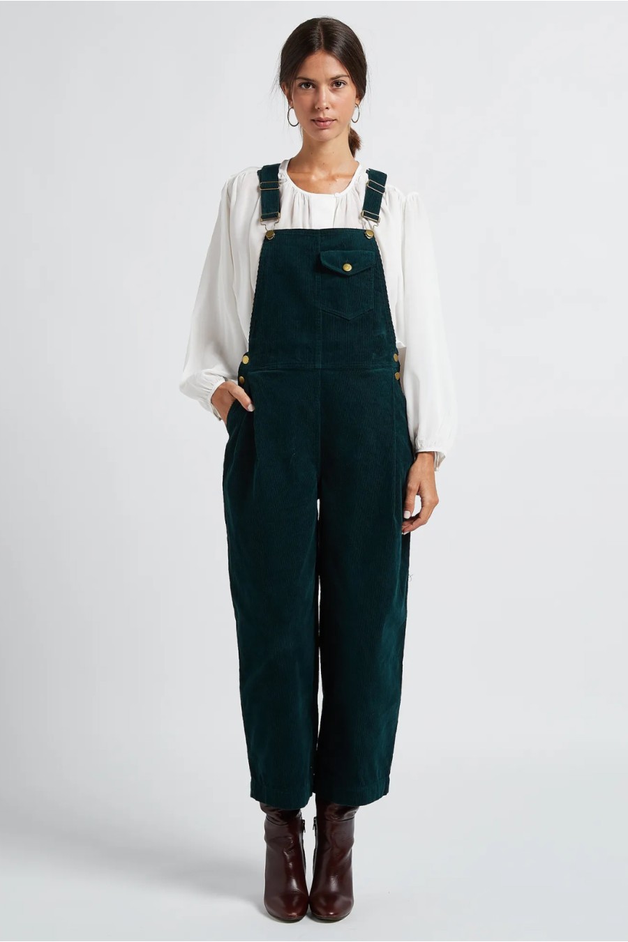 Green Corduroy Overalls