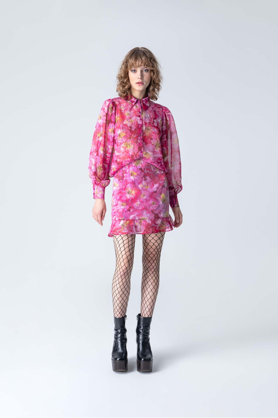 Erin Pink Chiffon Shirt